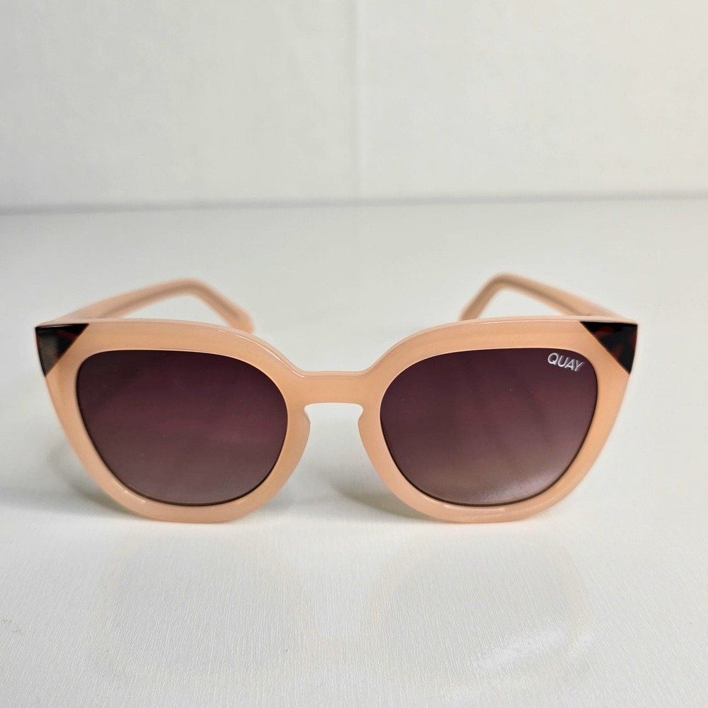 QUAY Noosa 125 Sunglasses Blush Pink Brown Gradient Cat Eye Women's Accessory